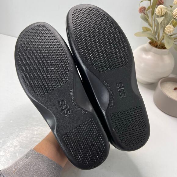 SAS Viva Leather Slip On Walking Loafer Black Women's 10W Buttery Soft - Picture 8 of 11